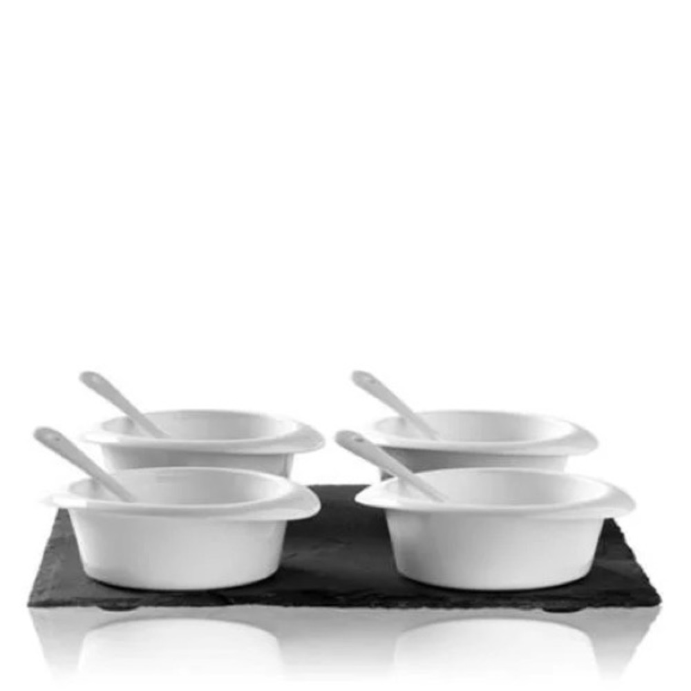 NWB Luigi Bormiuli 9 pc Slate sauces & relish server
